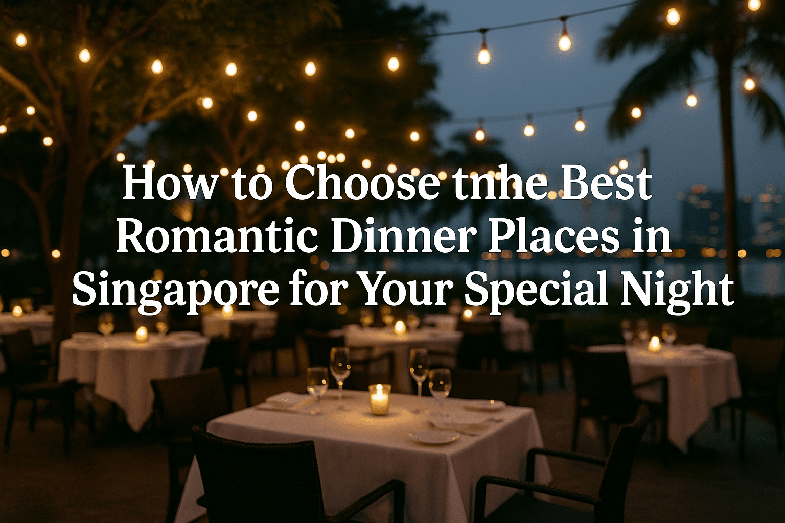 How to Choose the Best Romantic Dinner Places in Singapore for Your Special Night