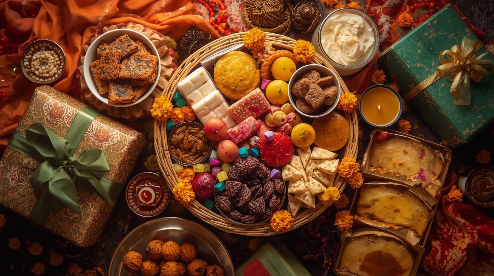 Diwali Gift Baskets with Sweets Singapore by Akasa