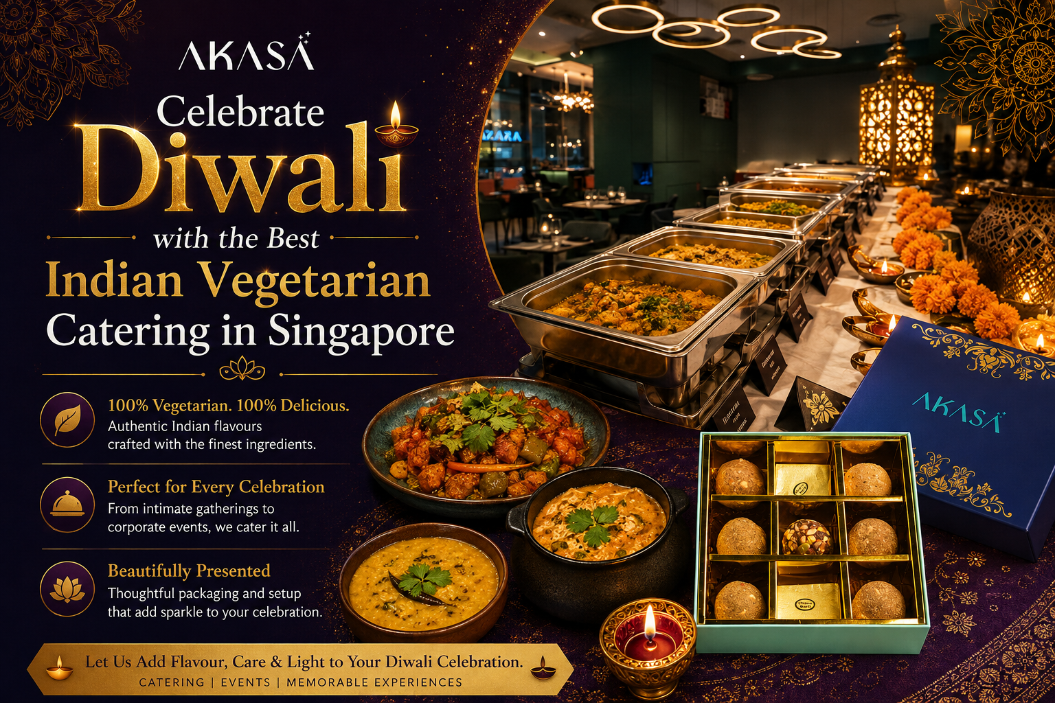 Celebrate Diwali with the Best Indian Vegetarian Catering in Singapore