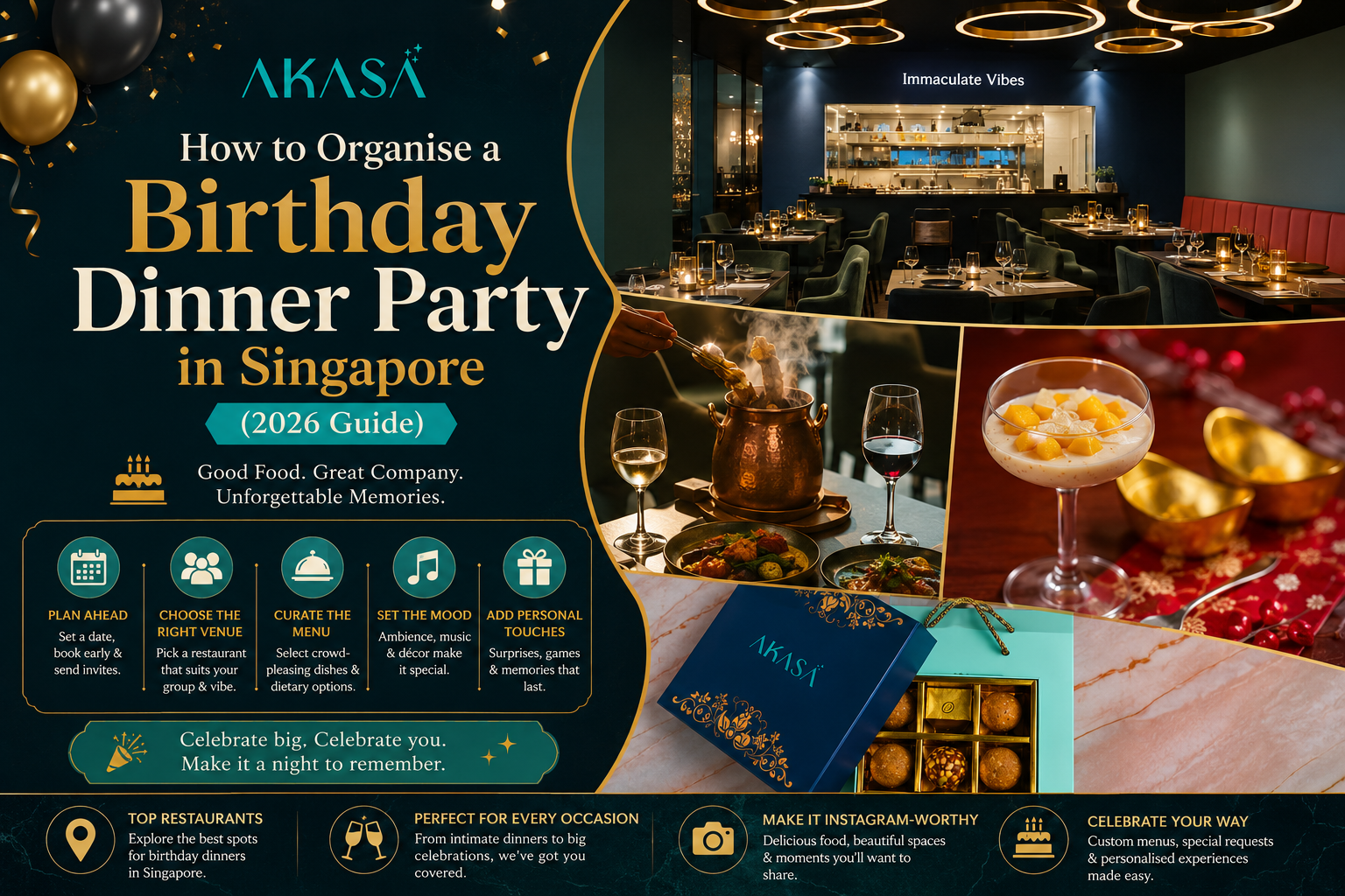 How to Organise a Birthday Dinner Party in Singapore