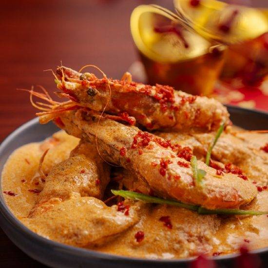 Tiger Prawn in Coconut and Onion Gravy with Green Chilli – cream